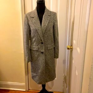 Twelve By Ontwelfth Knitted Heather Gray Pea Coat